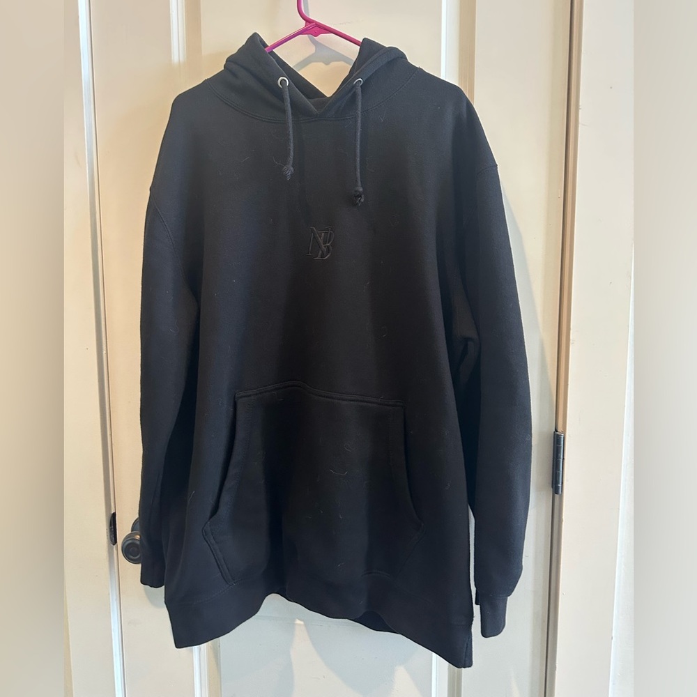 Nelk Boys Black Hooded Pullover Sweatshirt
